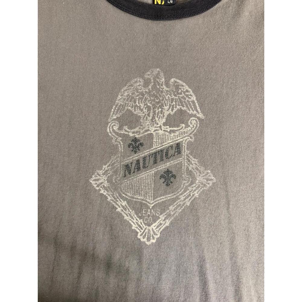 Y2k Nautica Men's Gray Graphic T-Shirt Large - Picture 4 of 4